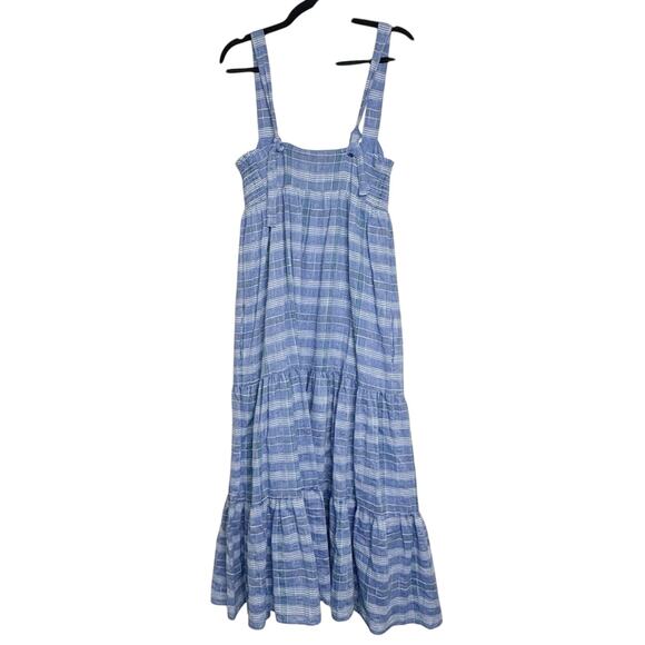 Hatch The Jules Dress Blue Plaid Chambray Maternity Dress OS NWT - Picture 5 of 14